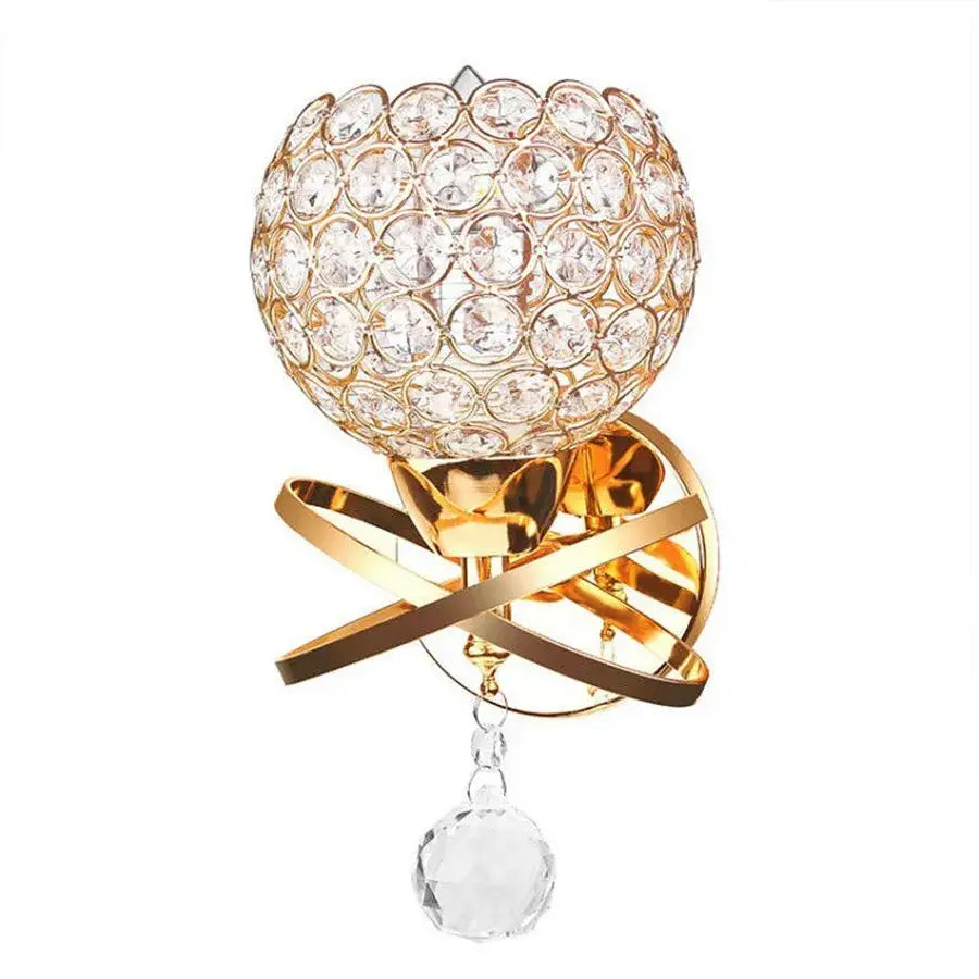 Gold Chrome Crystal Sconce