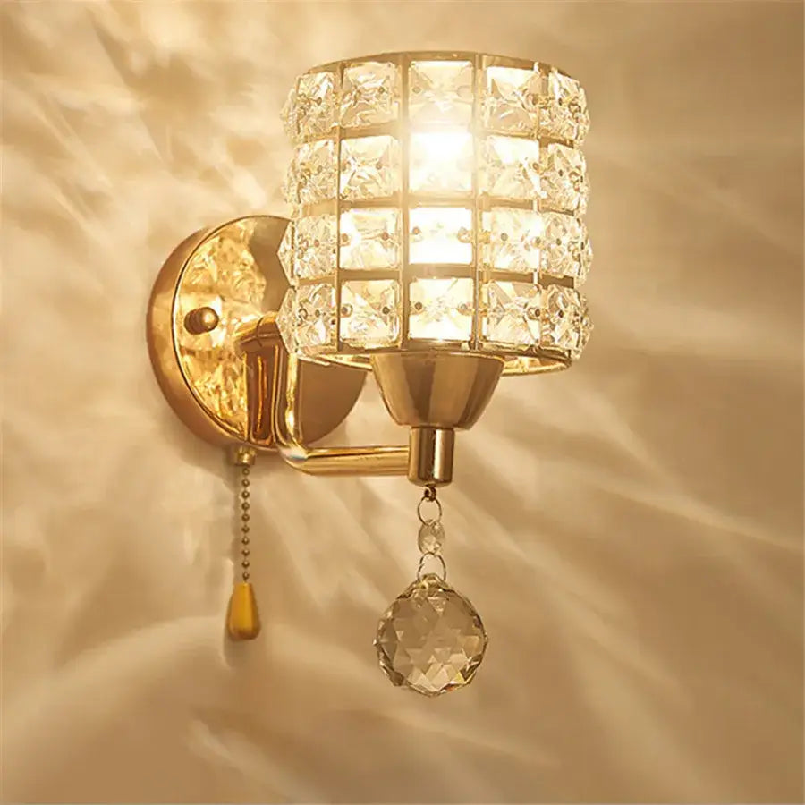 Gold Chrome Crystal Sconce
