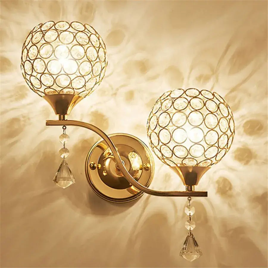 Gold Chrome Crystal Sconce