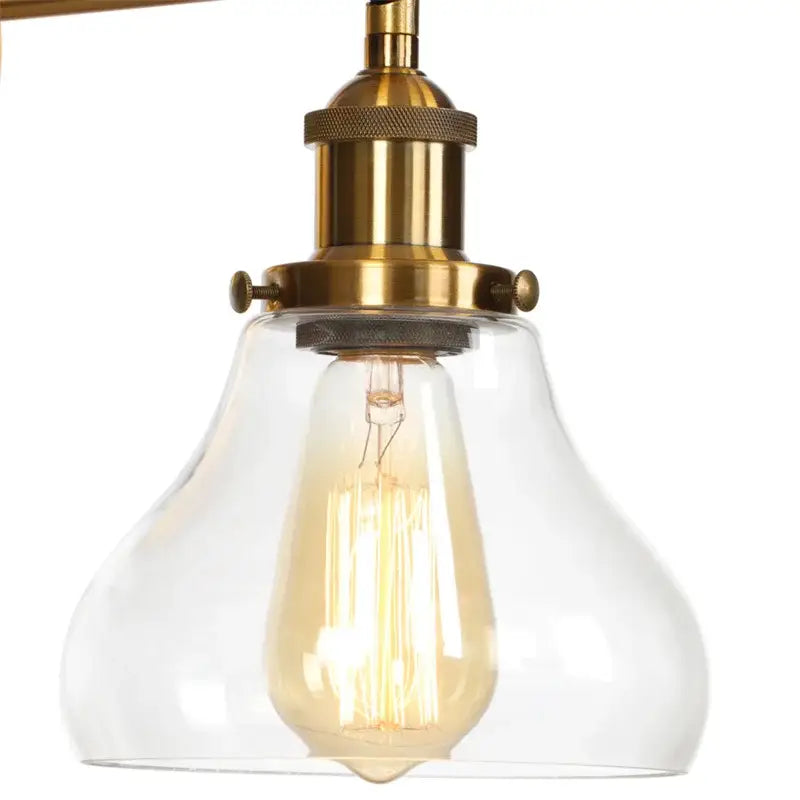 Gold LED Glass Wall Sconce