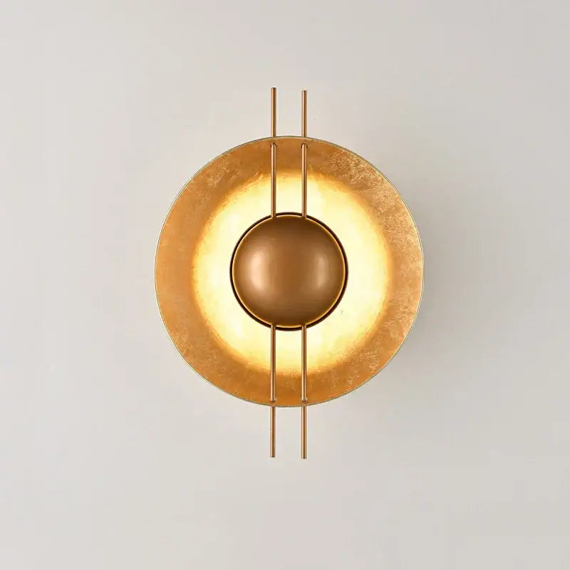 Gold Round Wall Lamp