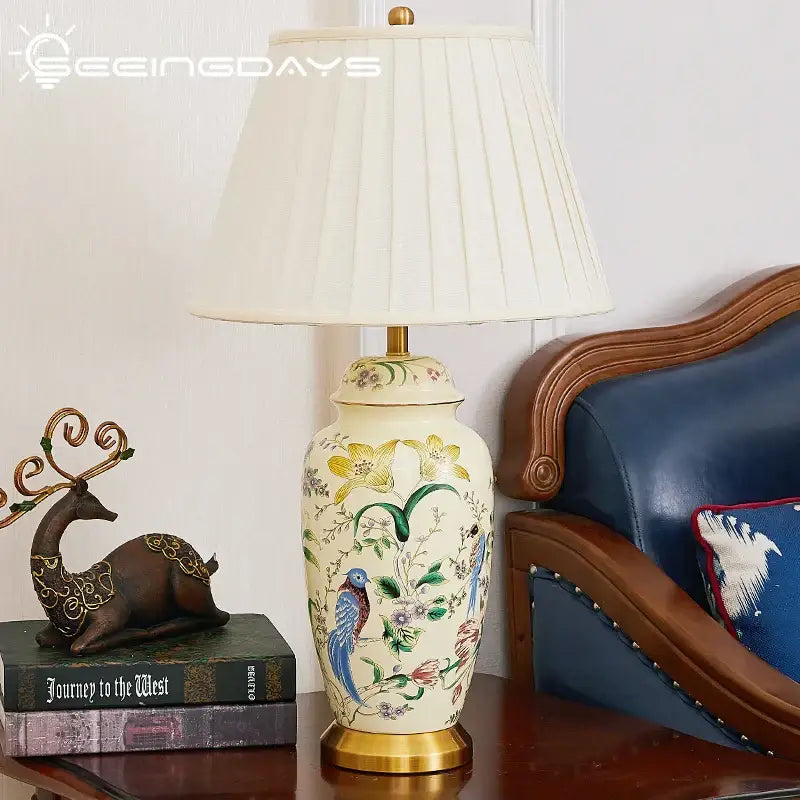 Yellow Ceramic Table Lamp