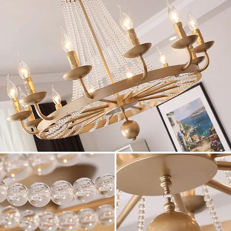 Black Crystal Chandelier For Living Areas