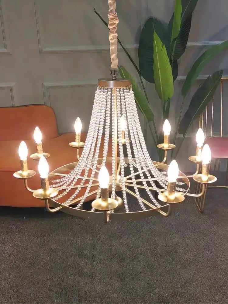 Black Crystal Chandelier For Living Areas