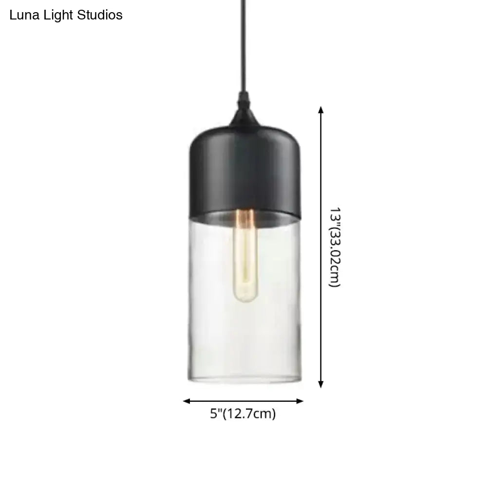 Black Smoked Glass Retro Single-Light Pendant