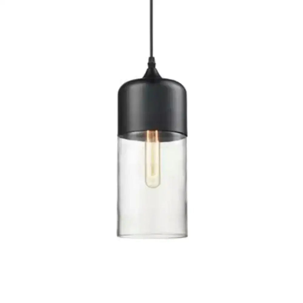Black Smoked Glass Retro Single-Light Pendant