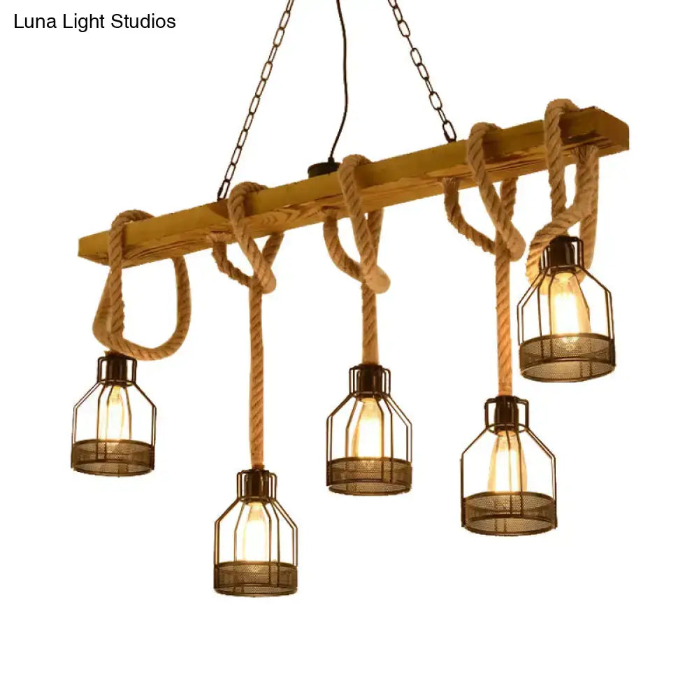 Brown Industrial Hanging Light