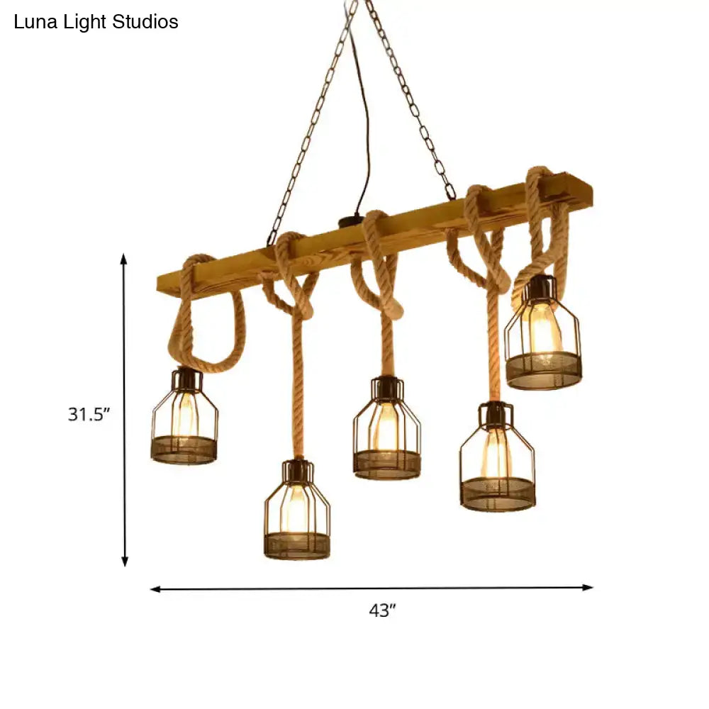 Brown Industrial Hanging Light