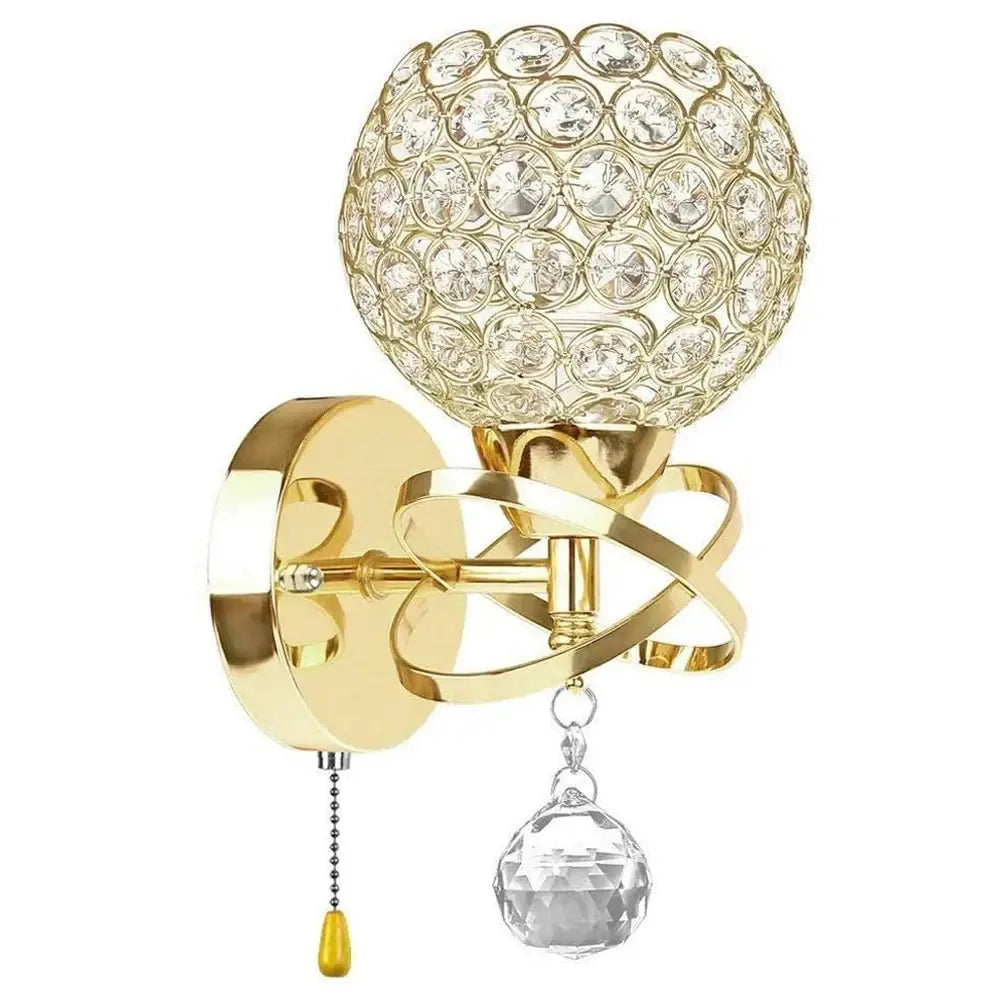 Silver Gold Crystal Sconce