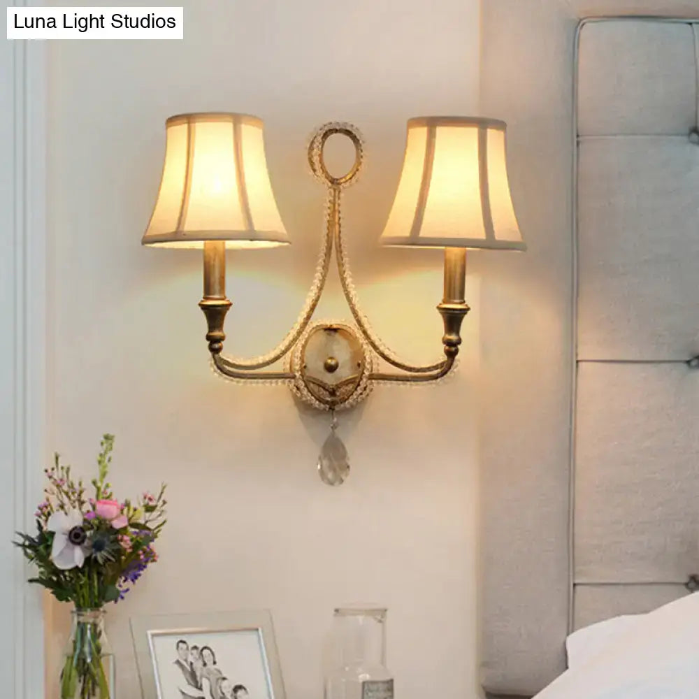 Aged Silver Wall Sconce Dual-Head Loft Style