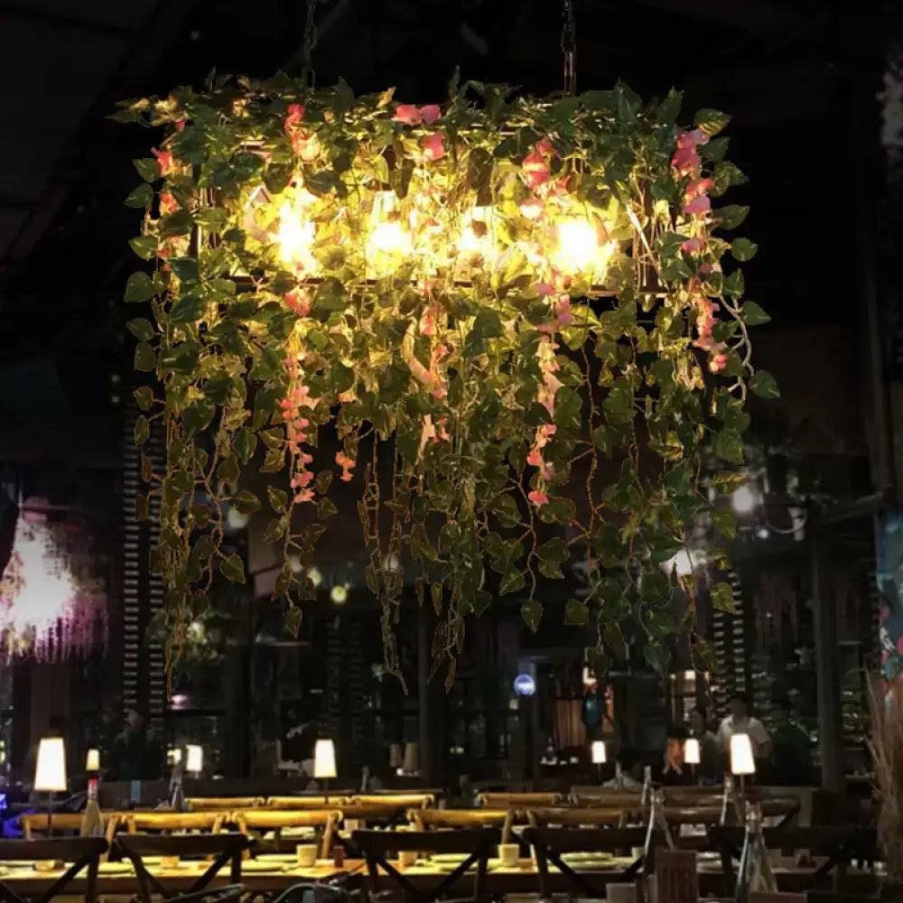 Black Plant Ceiling Light