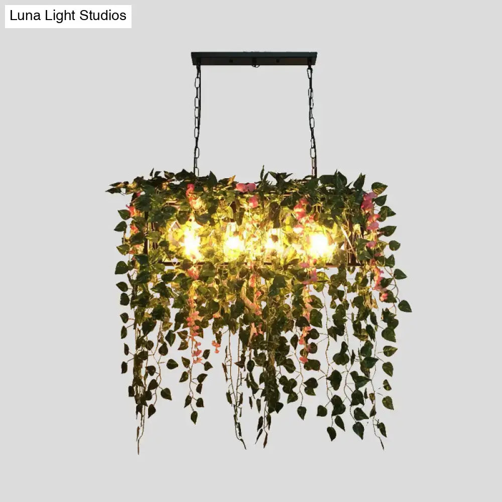 Black Plant Ceiling Light