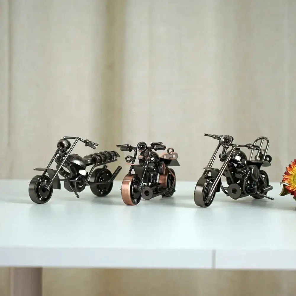 Metal Vintage Motorcycle Figurine
