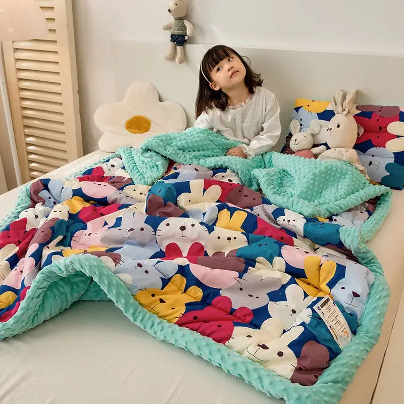 Mustard Cotton Floral Quilt