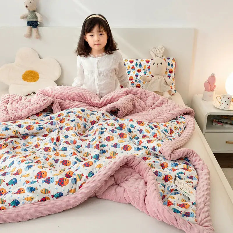 Mustard Cotton Floral Quilt