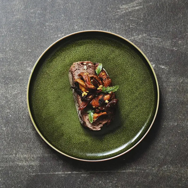 Green Ceramic Dinner Plates