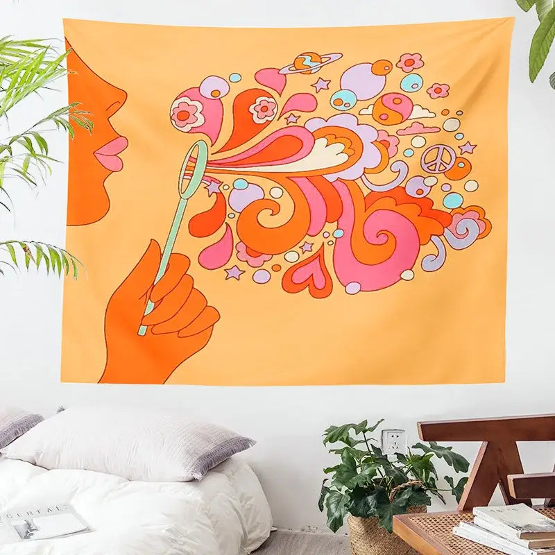 Colorful Bubbles Wall Tapestry