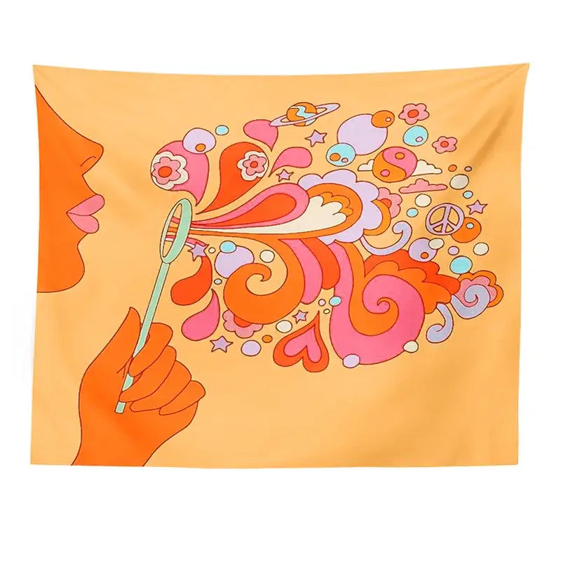 Colorful Bubbles Wall Tapestry