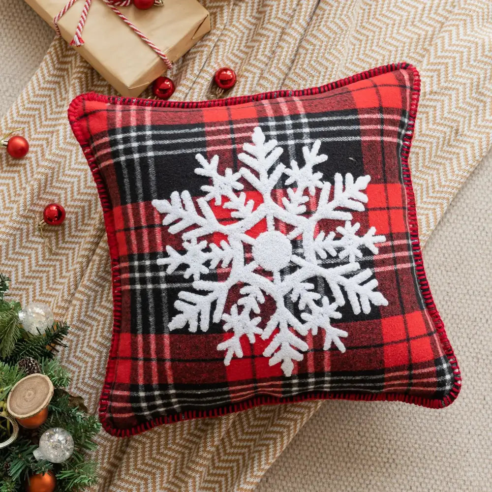 Red Green Plaid Pillowcase