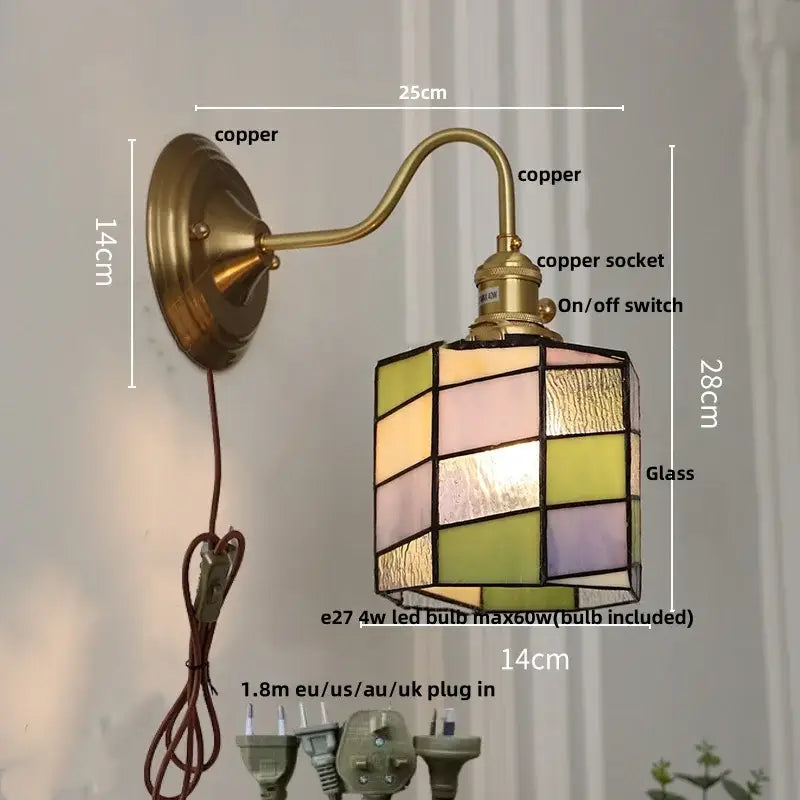 Red Tulip Glass Wall Sconce