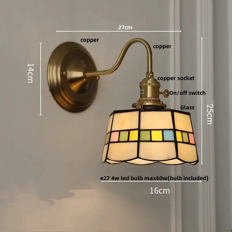 Red Tulip Glass Wall Sconce