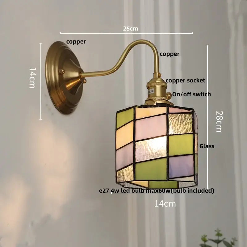 Red Tulip Glass Wall Sconce