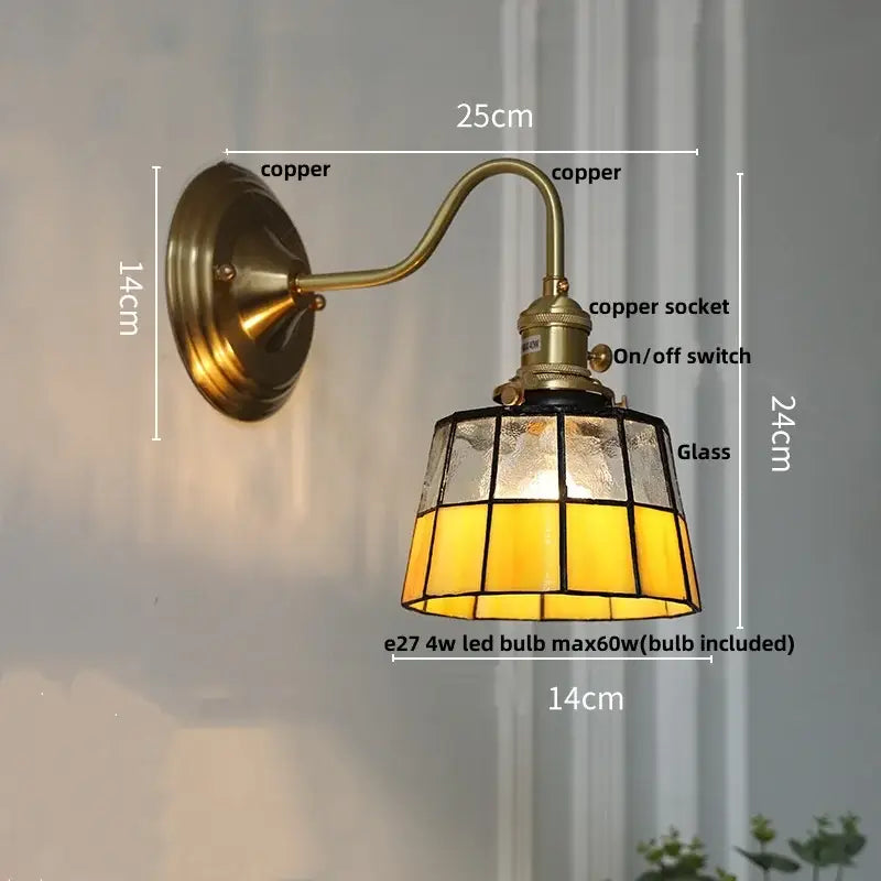 Red Tulip Glass Wall Sconce