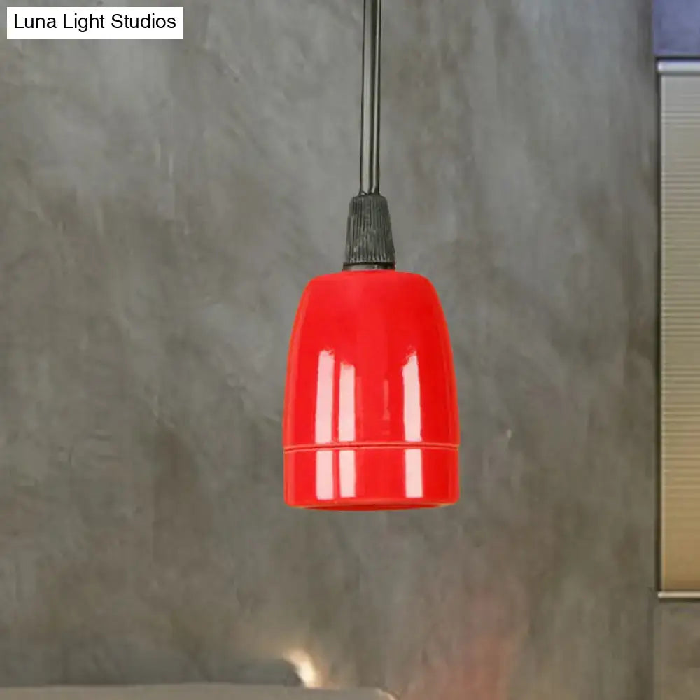 Red Ceramic Pendant Light