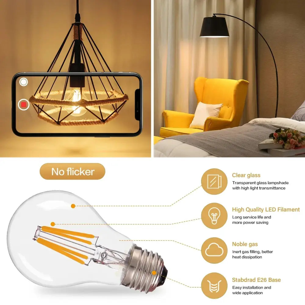 Warm White Edison LED Bulbs