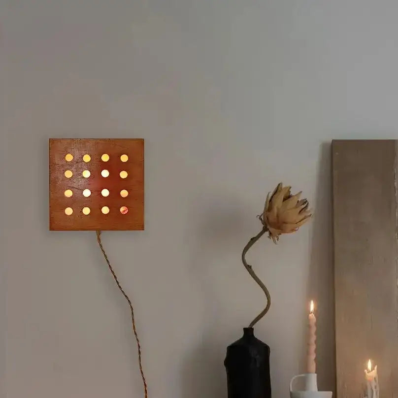 Wooden Retro Wall Light