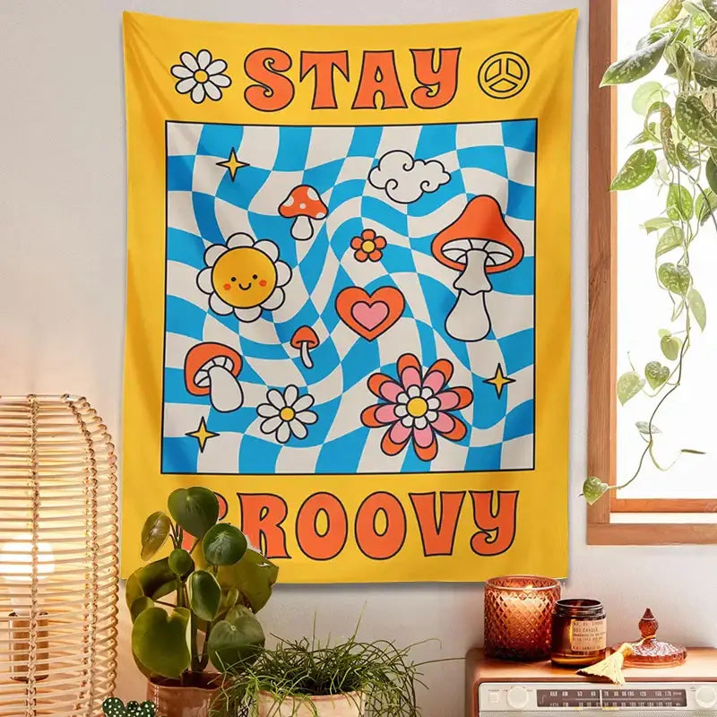 Groovy Mushroom Tapestry Decor