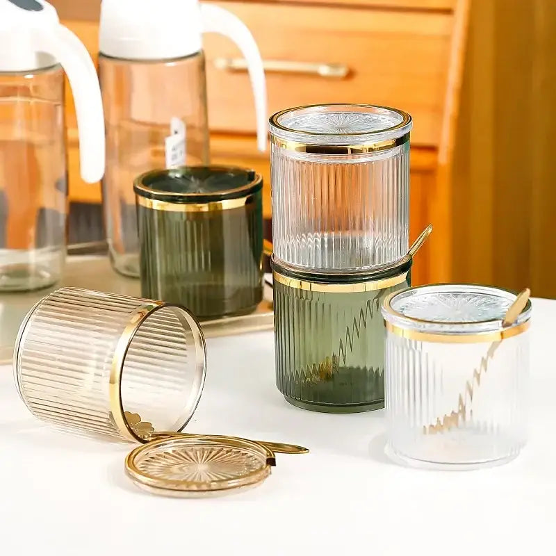Olive Acrylic Jar Set