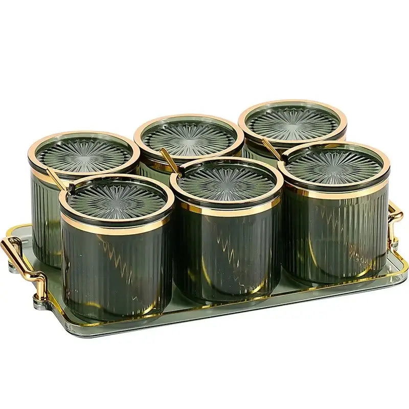 Olive Acrylic Jar Set