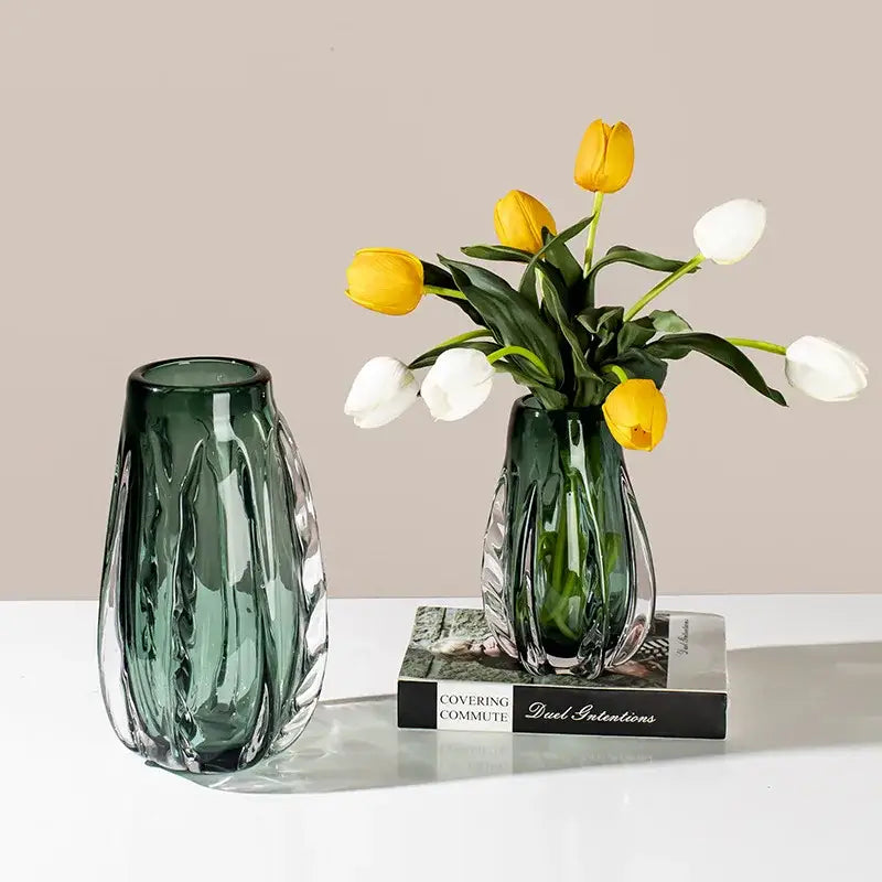 Emerald Crystal Table Vase
