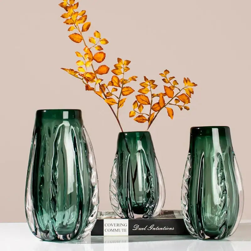 Emerald Crystal Table Vase