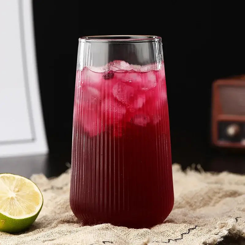 Glass Bamboo Lid Cup Set