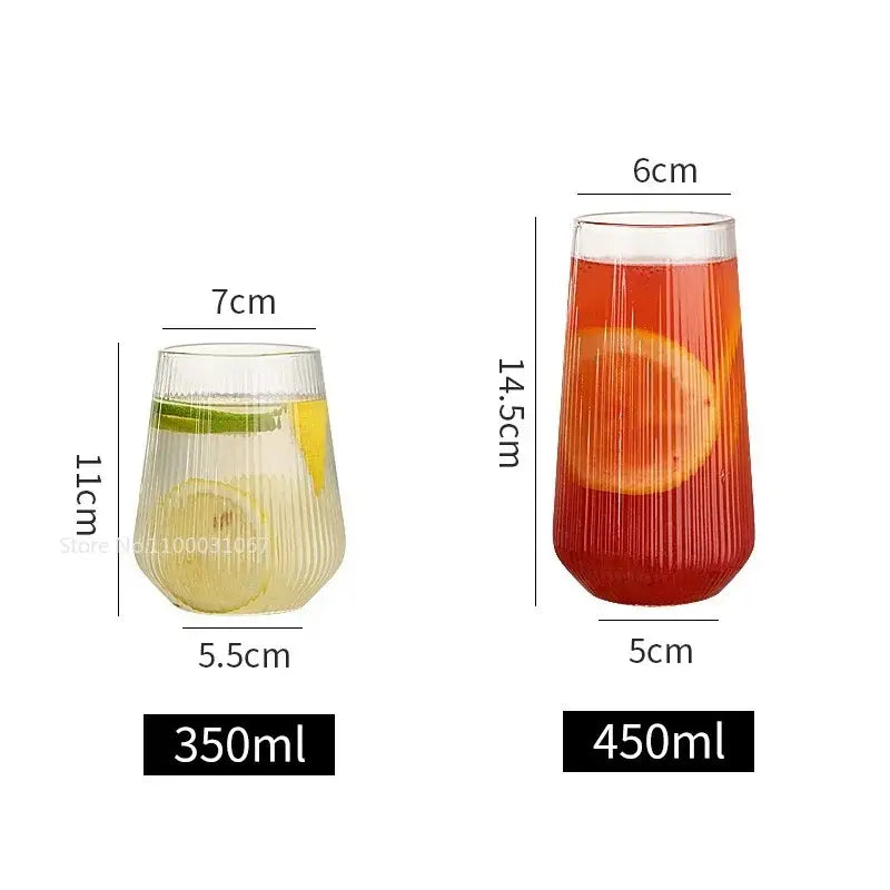 Glass Bamboo Lid Cup Set