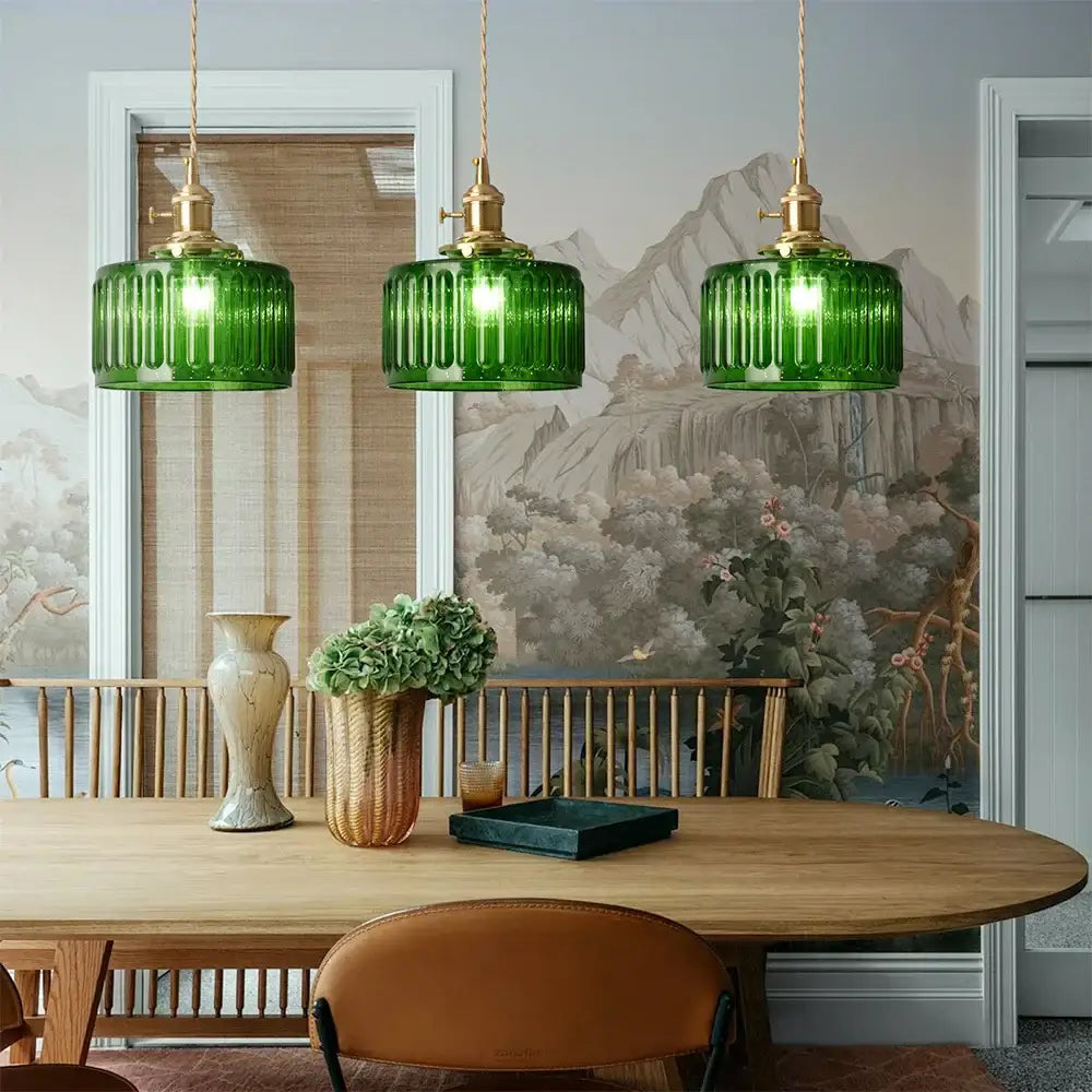 Green Glass Kitchen Pendant