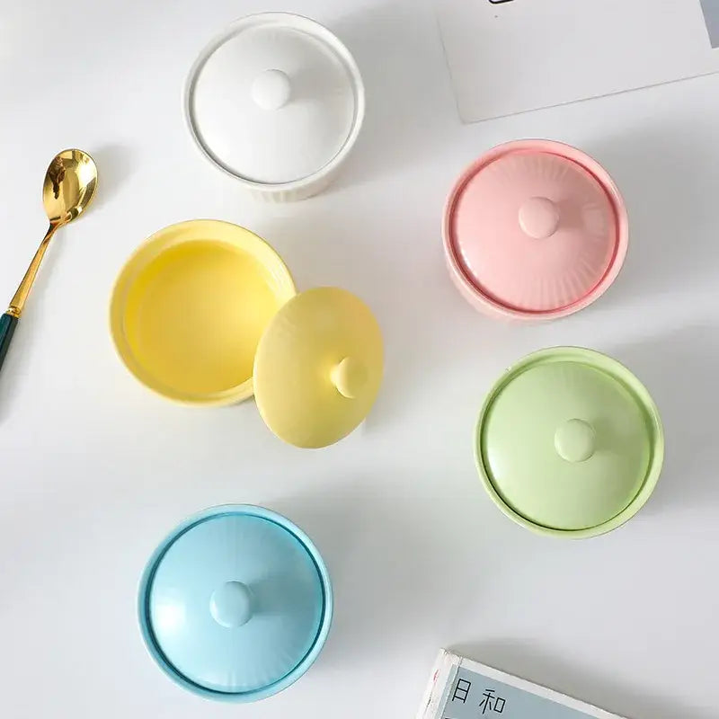 Pink Ceramic Dessert Bowl