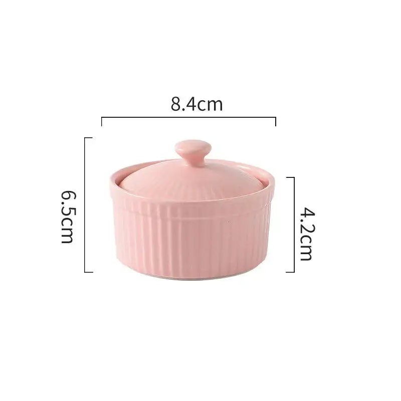 Pink Ceramic Dessert Bowl