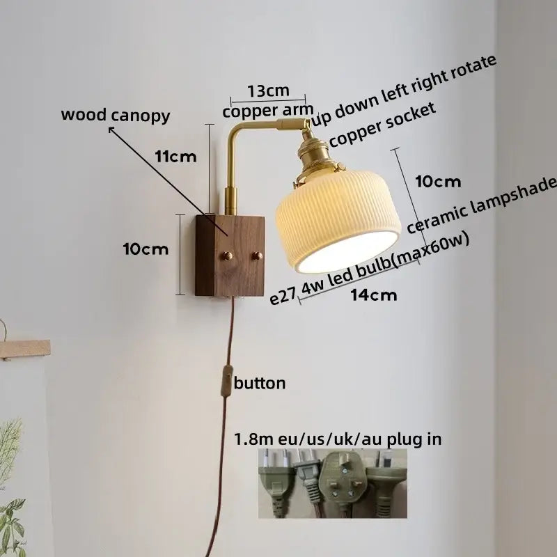 White Ceramic Wall Lamp