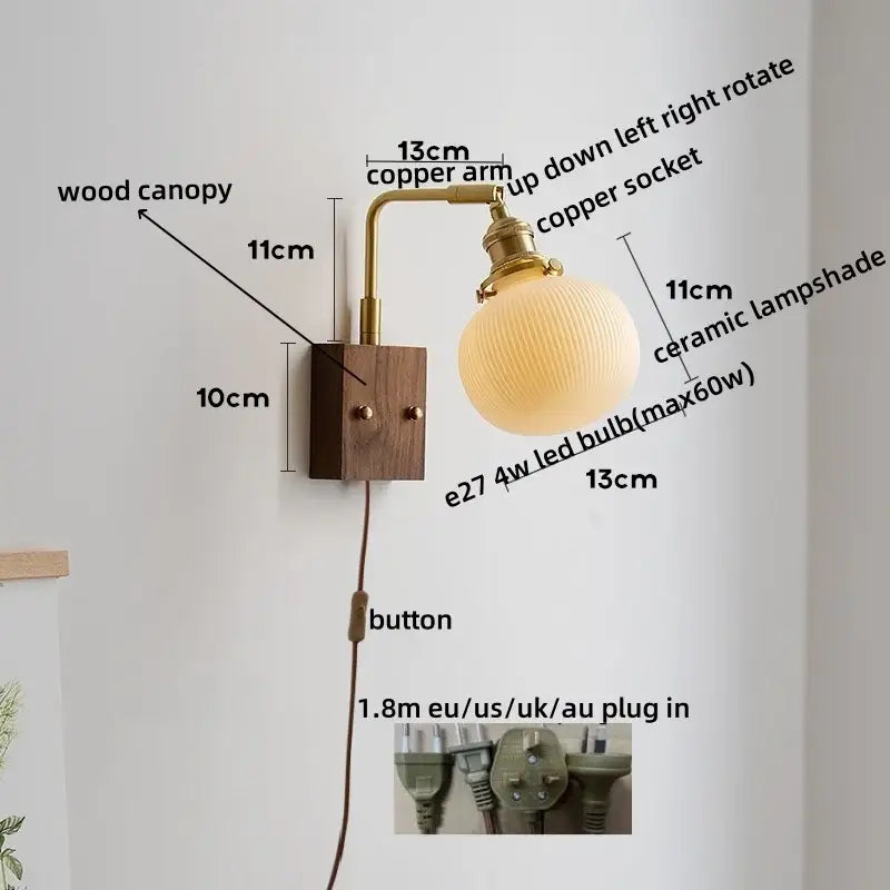 White Ceramic Wall Lamp