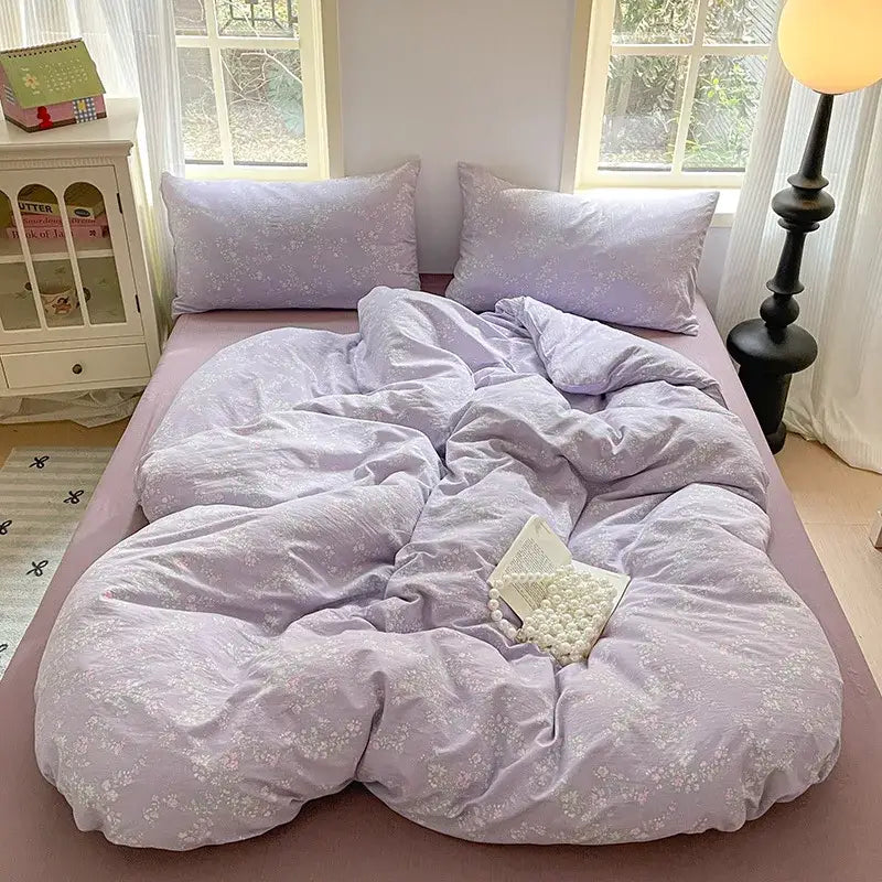 Pink Cotton Floral Bedding