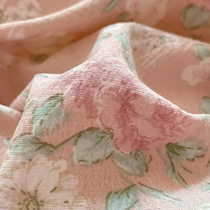 Pink Cotton Floral Bedding