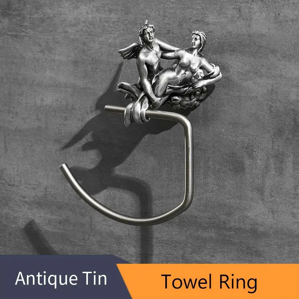 Silver Angel Bathroom Set