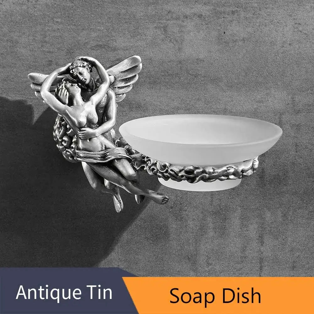 Silver Angel Bathroom Set