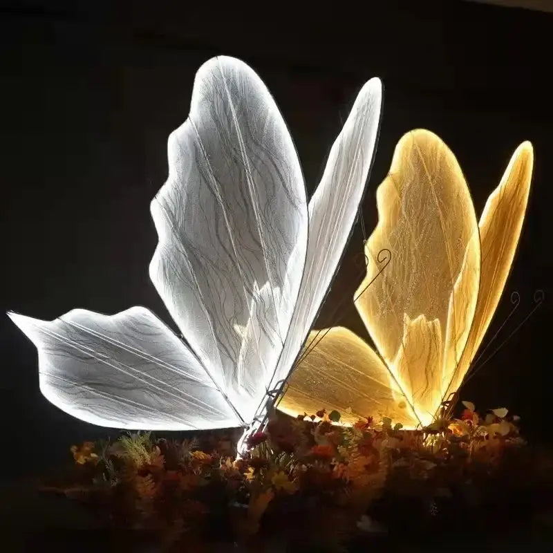 White Gold Butterfly Lamp