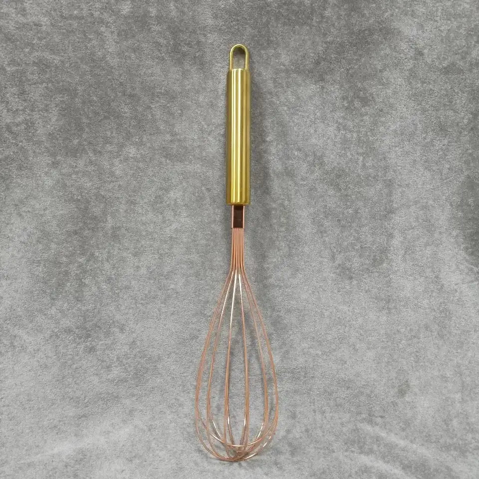 Gold Steel Whisk Set