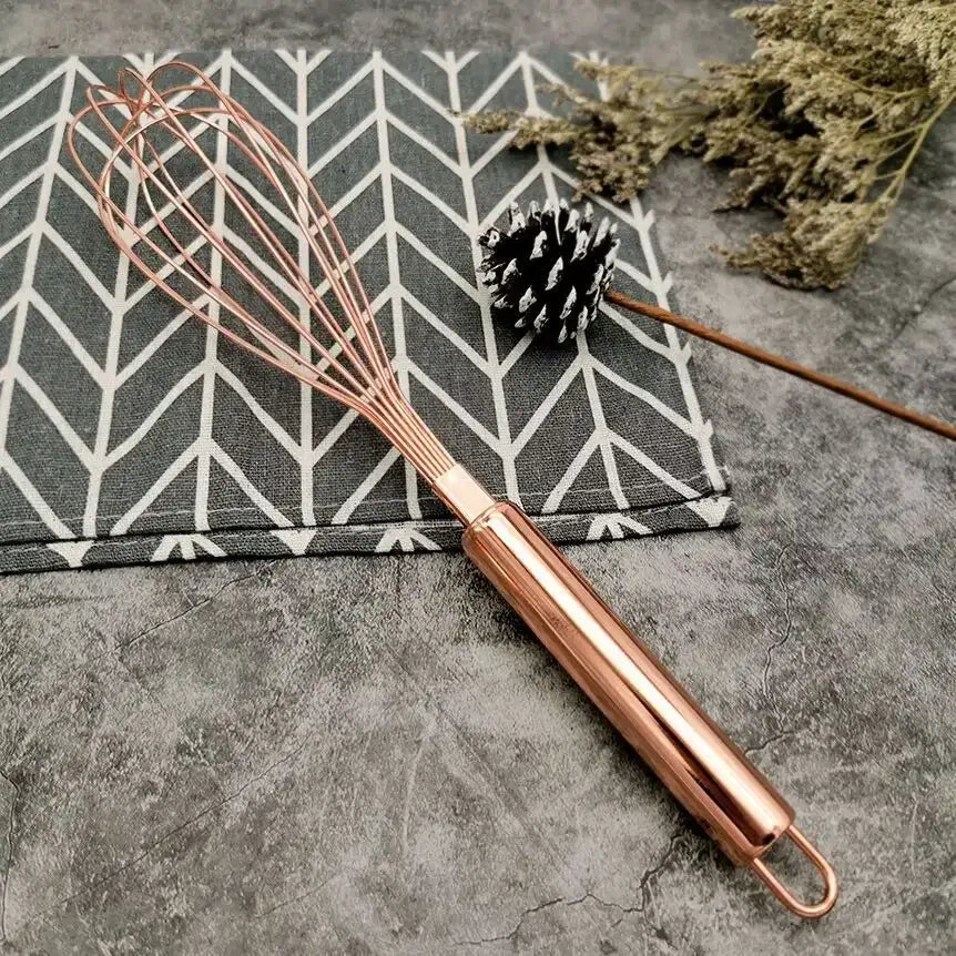 Gold Steel Whisk Set