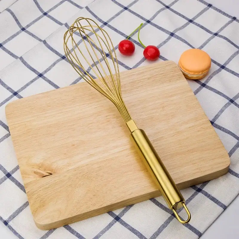 Gold Steel Whisk Set
